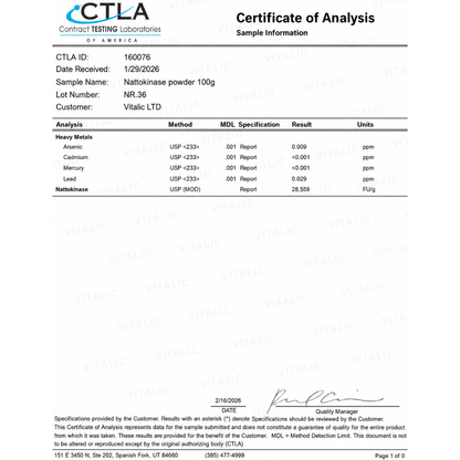 10,800FU Nattokinase - Most Powerful Cardiovascular Protocol